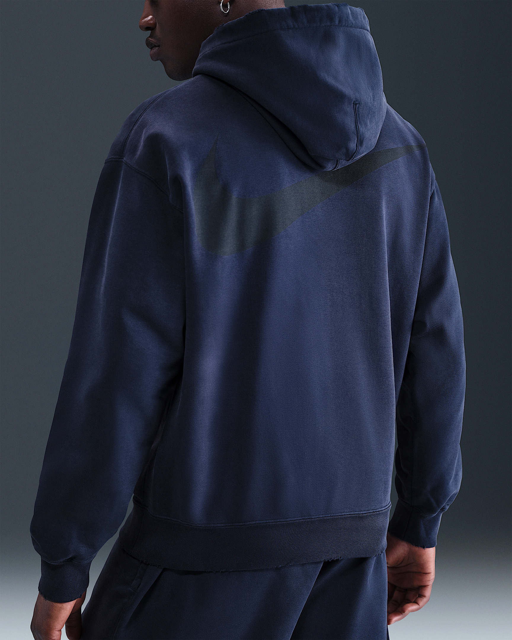 Nike Solo Swoosh Men's French Terry Pullover Hoodie - 2