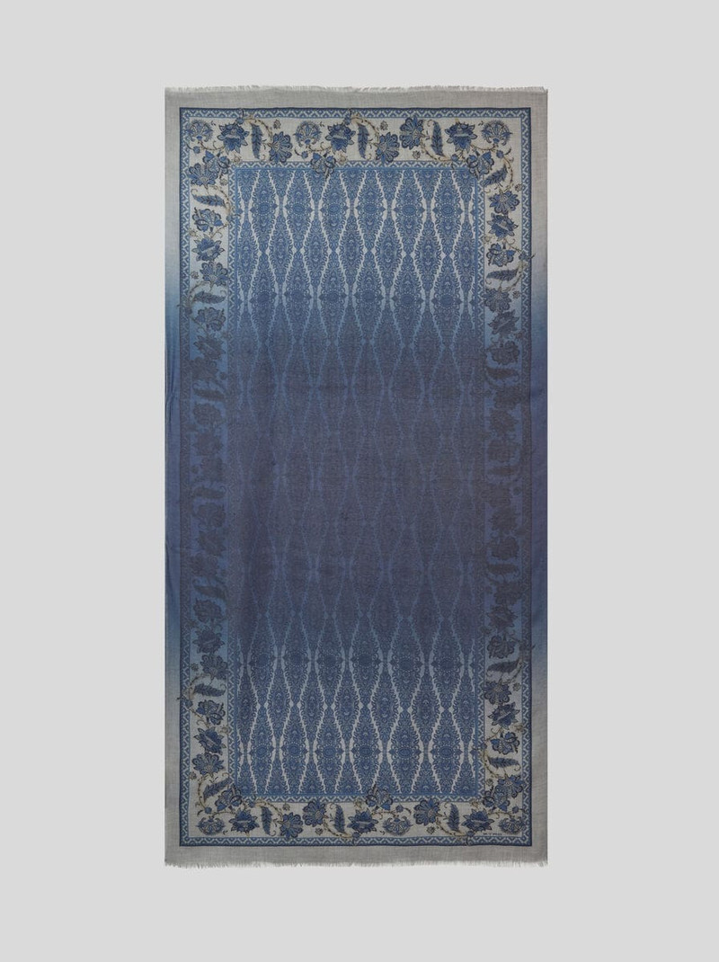 Etro SCARF WITH MEDALLIONS AND FLOWERS outlook