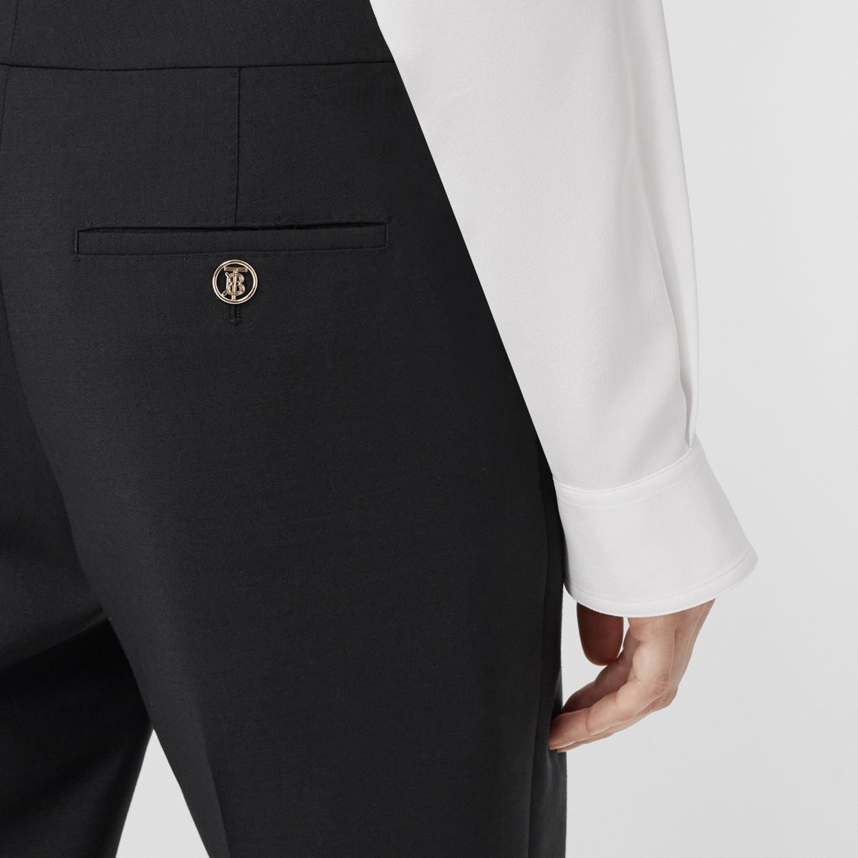 Mohair Wool Tailored Trousers - 5