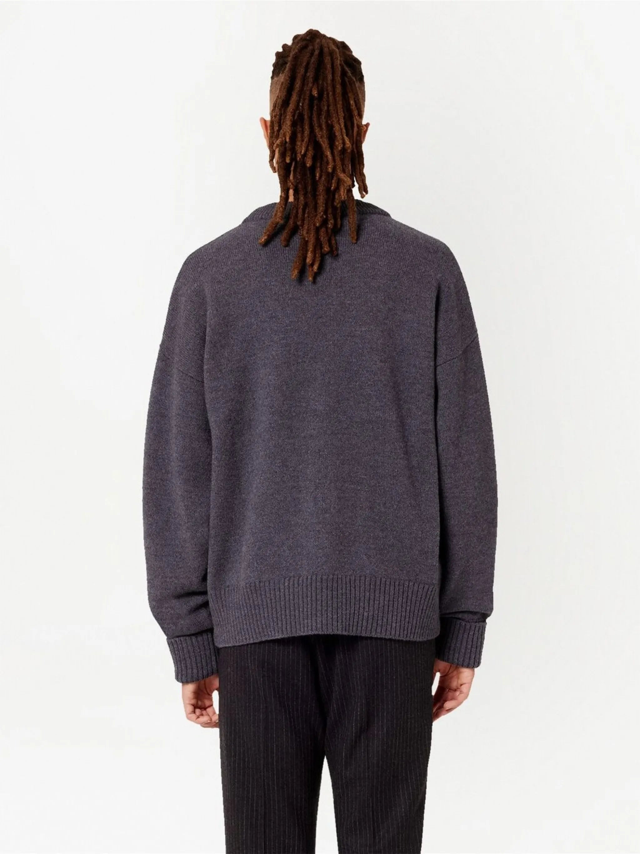 Ami Logo-intarsia Wool Cardigan - 3