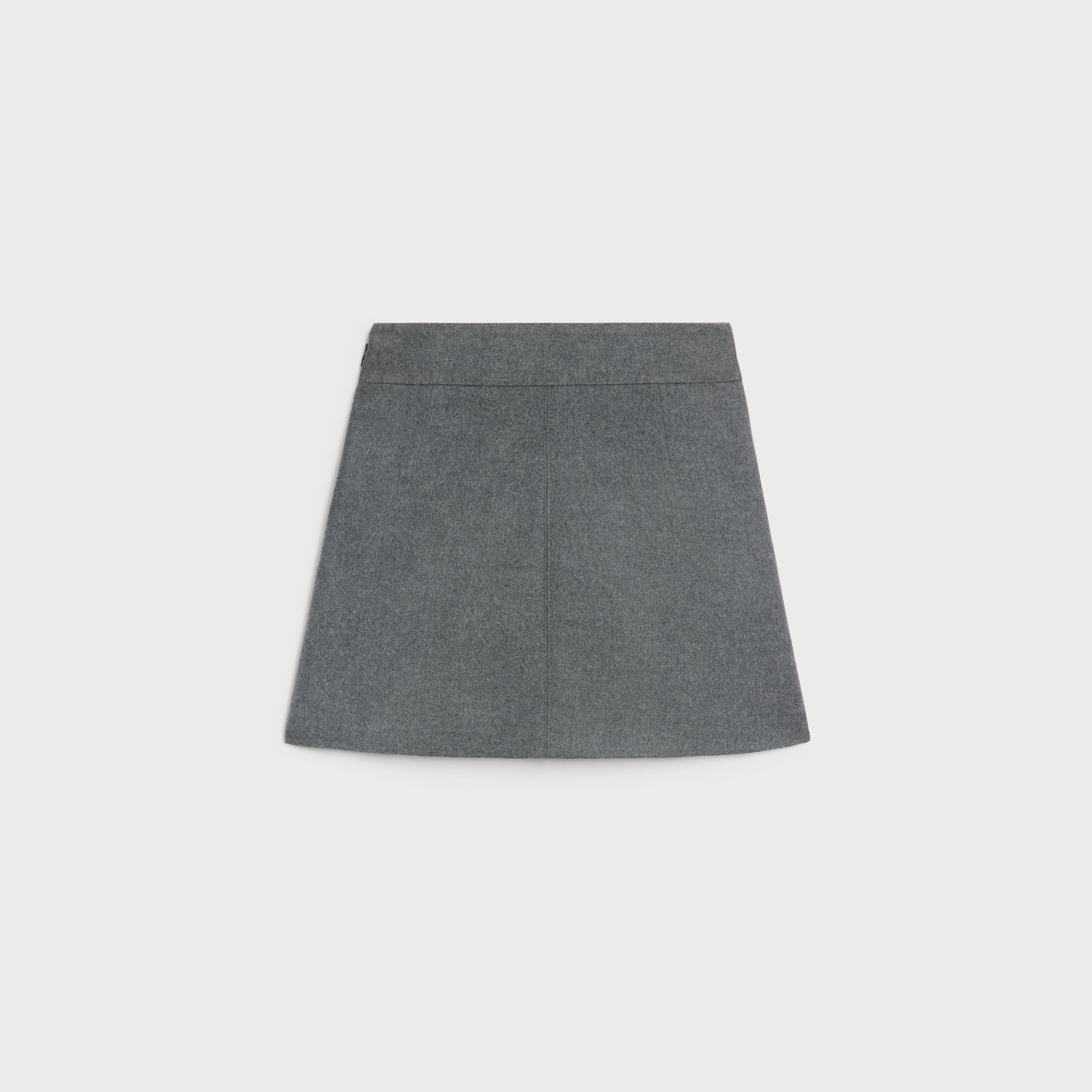 ミニスカート CELINE | TRAPEZE MINI SKIRT IN COTTON TWILL trapeze mini skirt in cotton twill - OFF WHITE | CELINE