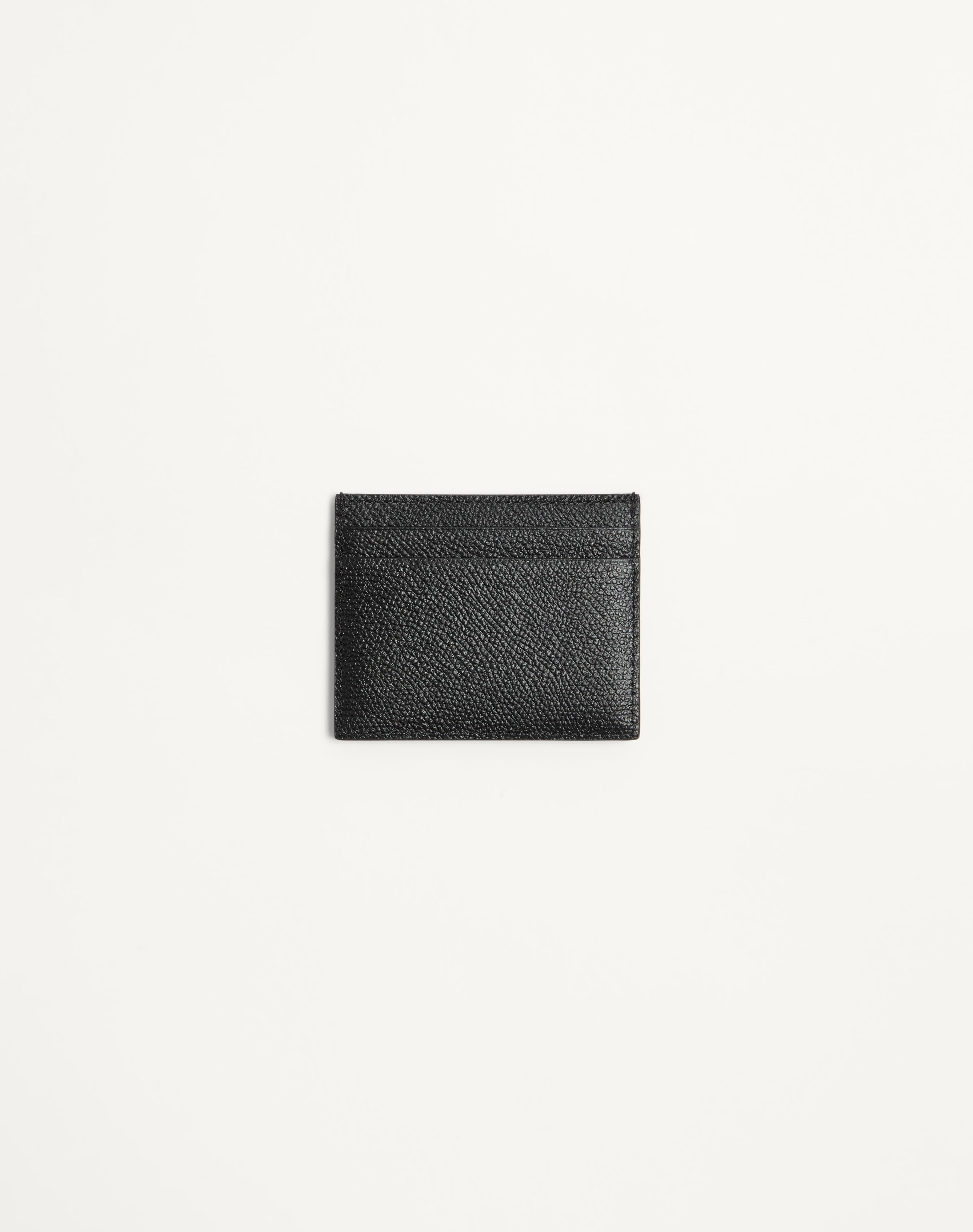 VALENTINO GARAVANI VLOGO SIGNATURE CARDHOLDER IN GRAINY CALFSKIN - 3