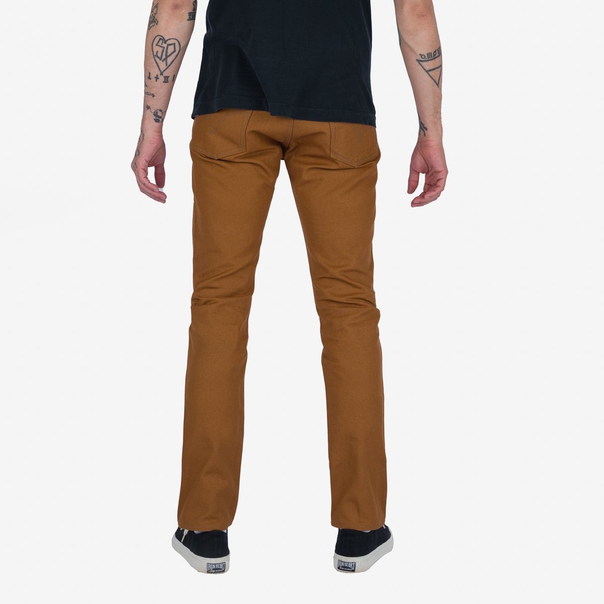 IH-555D 17oz Duck Super Slim Cut Jeans - Brown - 3