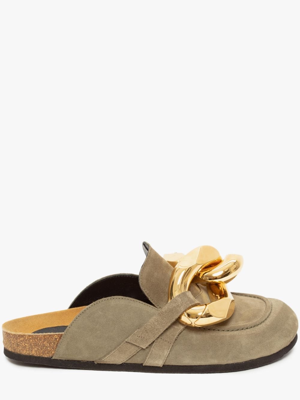 WOMEN’S SUEDE CHAIN LOAFER MULES - 1