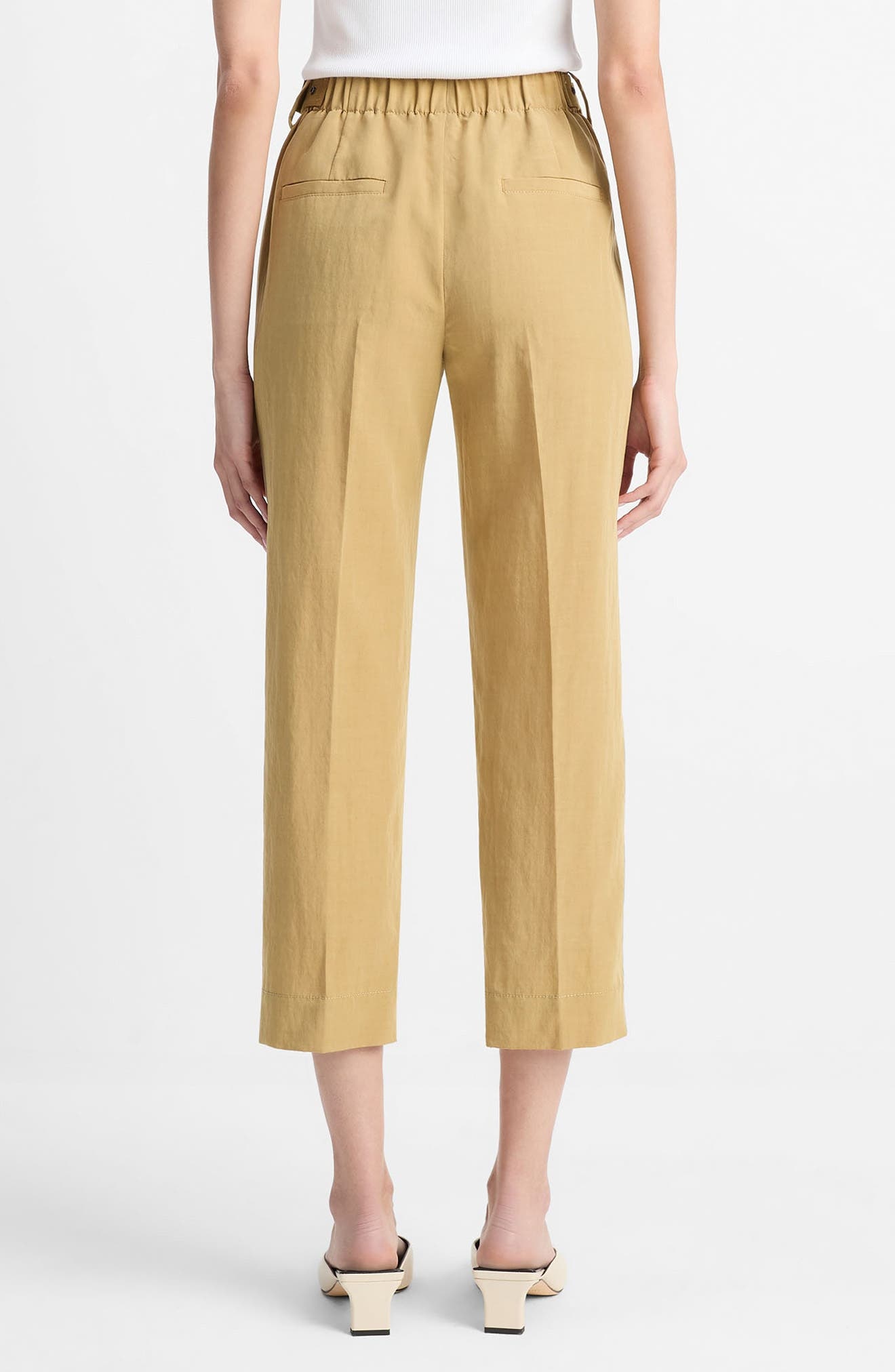 Vince Utility Tab Detail Crop Pants in Tapenade at Nordstrom - 2