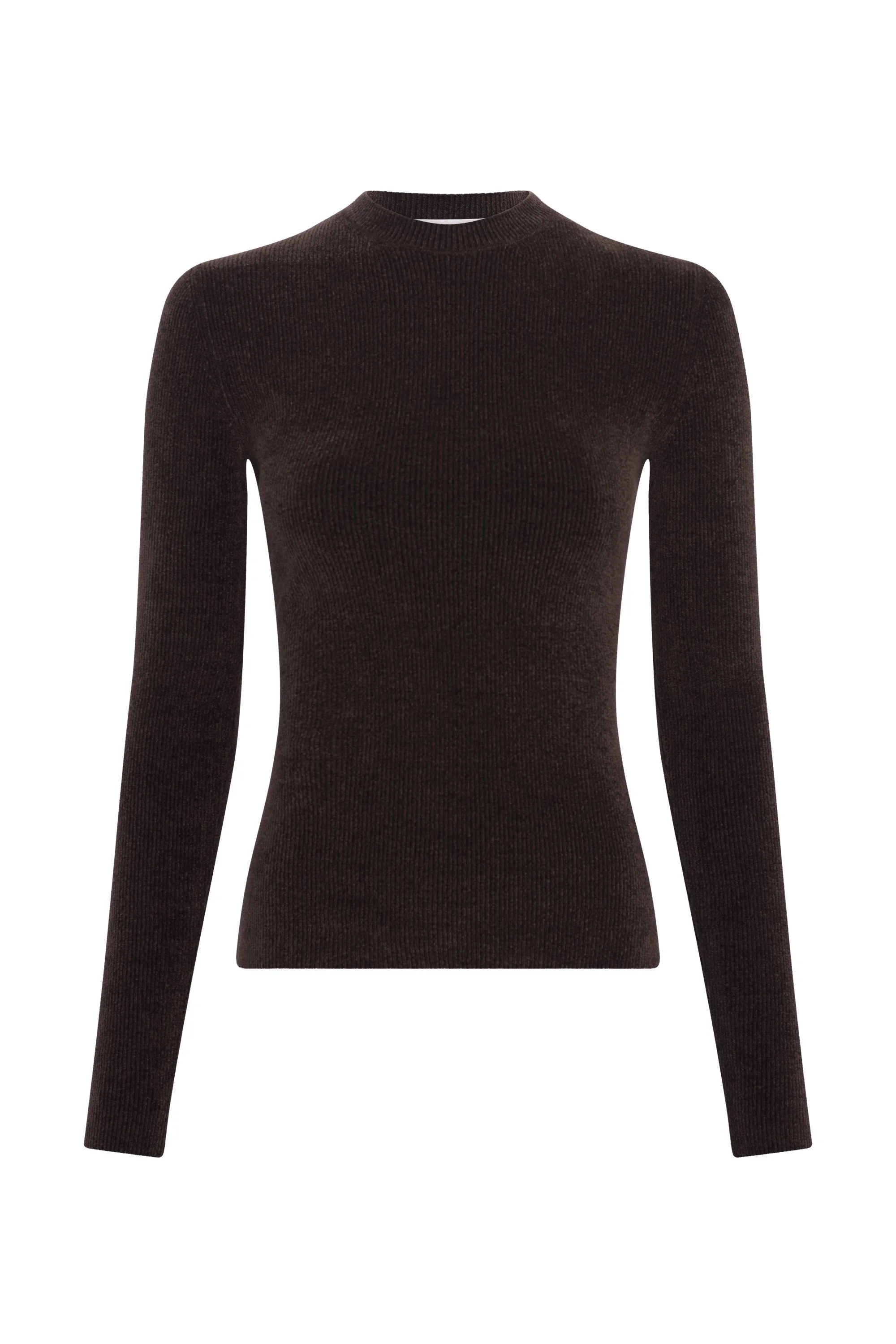 Regent Knit Sweater in Chocolate Silk - 1