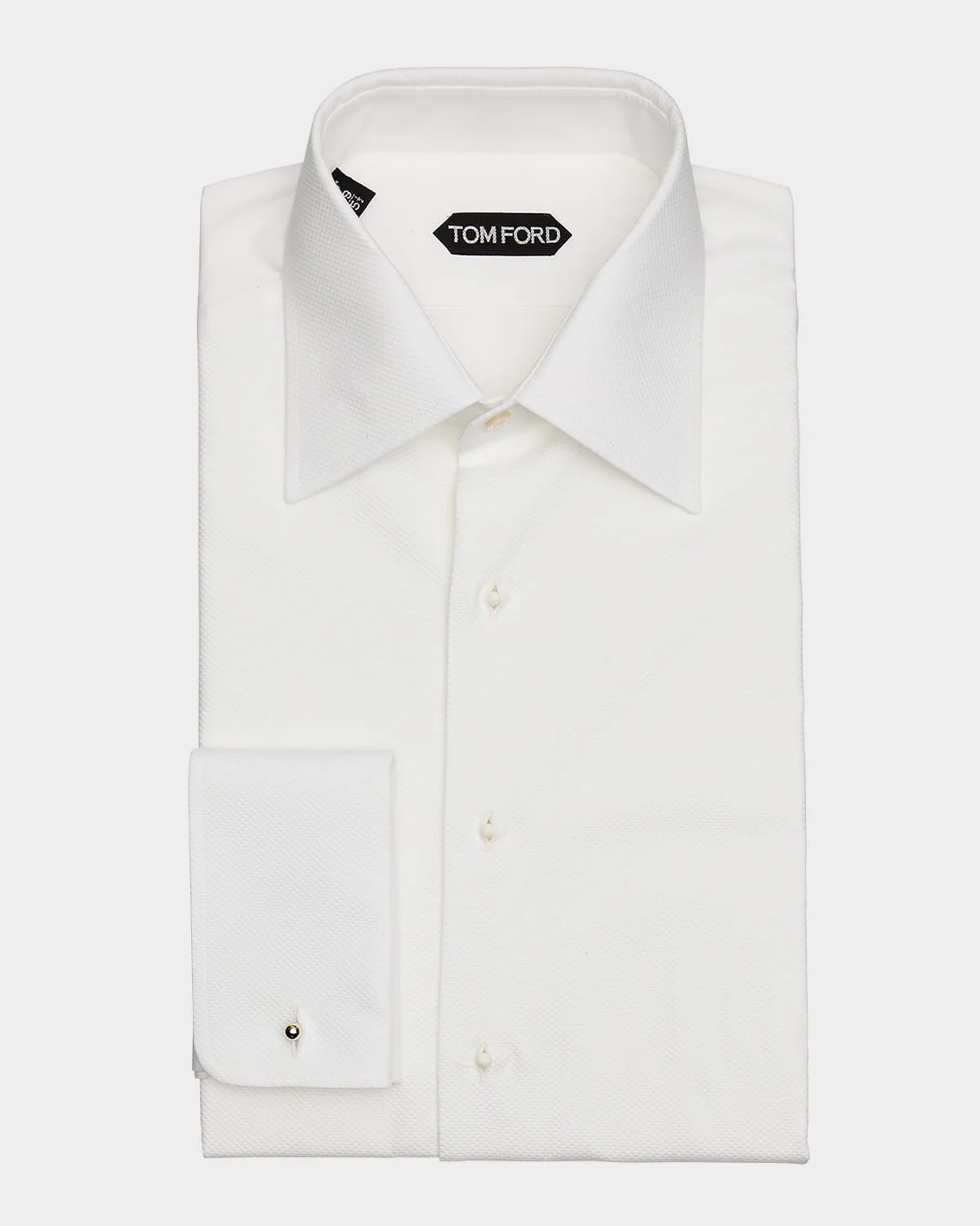 Men's Poplin Piquet French Cuff Dress Shirt - 1