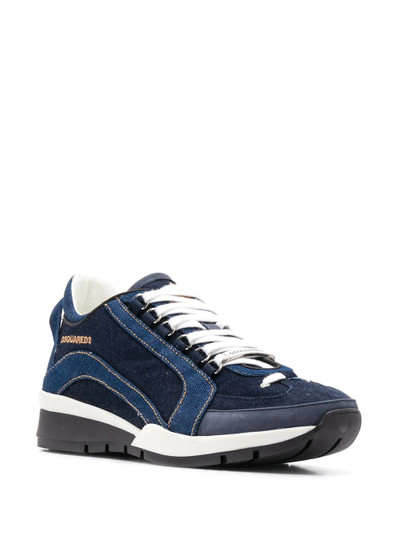 DSQUARED2 denim-effect low-top sneakers outlook