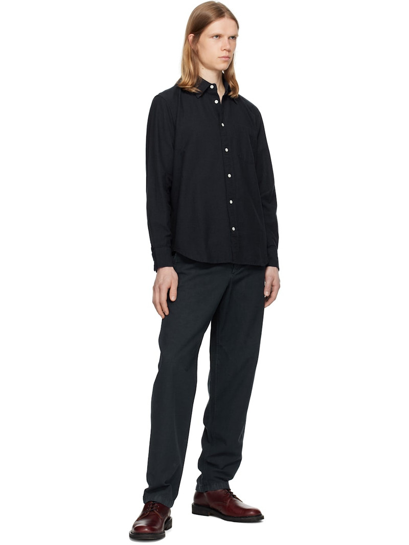 NORSE PROJECTS Navy Ezra Relaxed Cotton Linen Trousers outlook