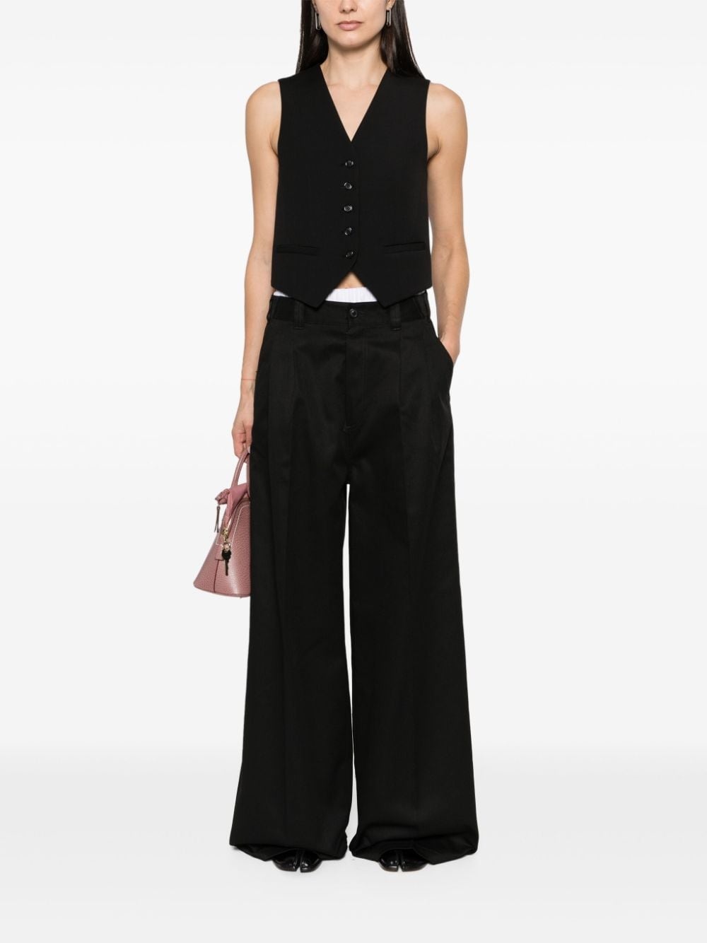 Yoke wide-leg trousers - 2