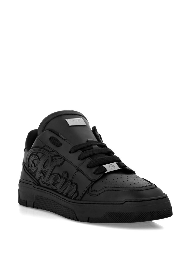 PHILIPP PLEIN logo-patch low-top sneakers outlook