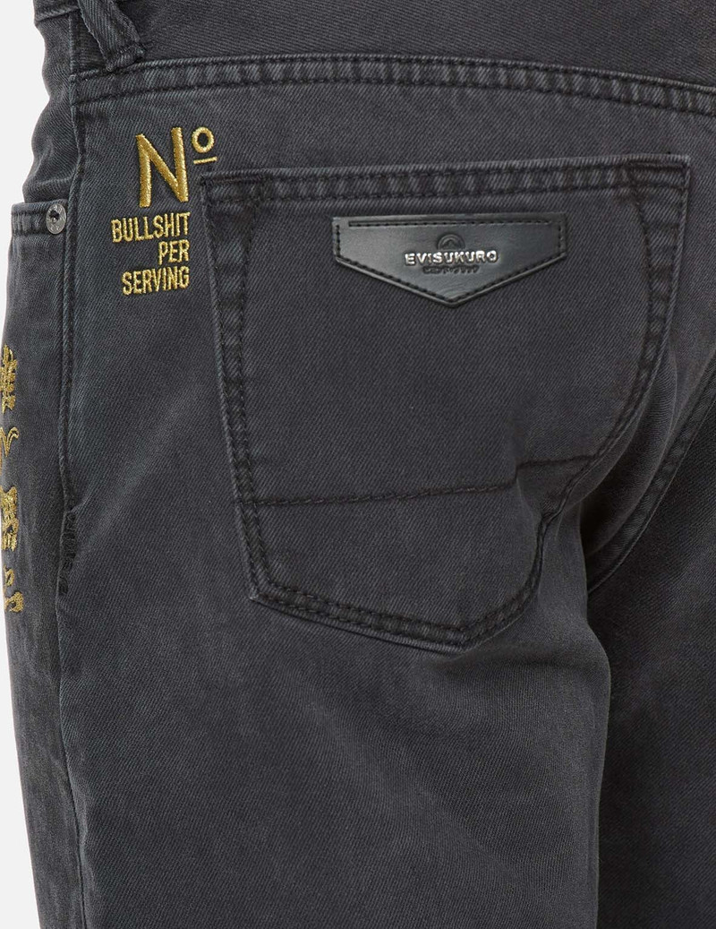 Slogan Embroidered Slim Fit Jogger Jeans 9