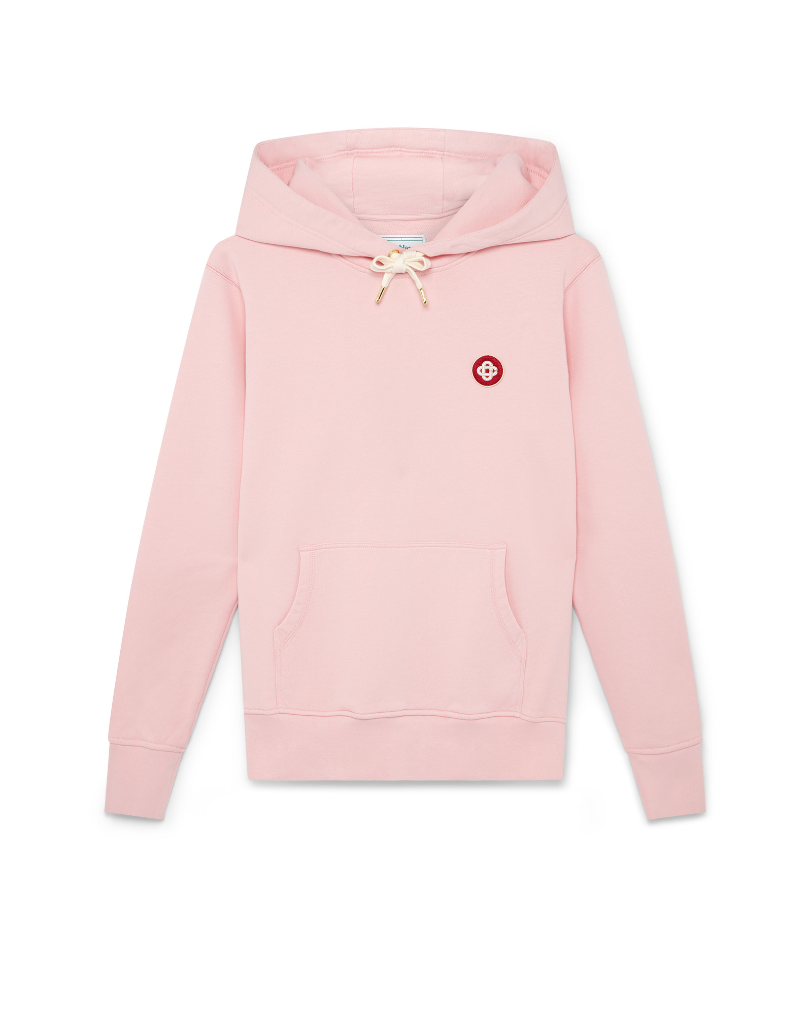Pink Logo Patch Hooded Sweatshirt - 1