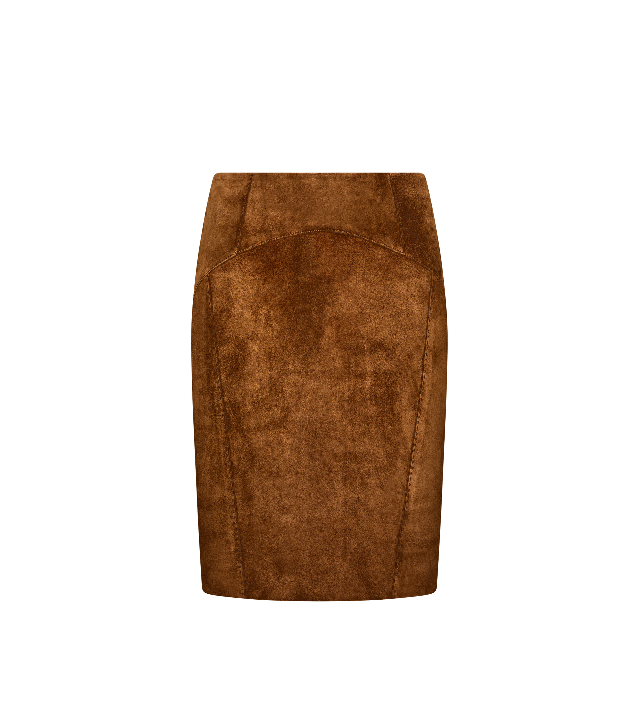 CASHMERE SUEDE PENCIL SKIRT - 1