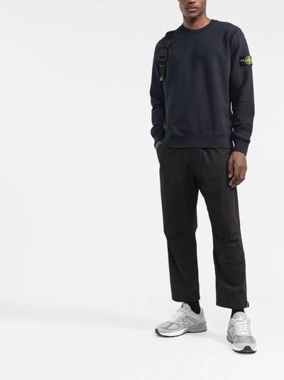 Stone Island Compass-patch cotton sweatshirt outlook