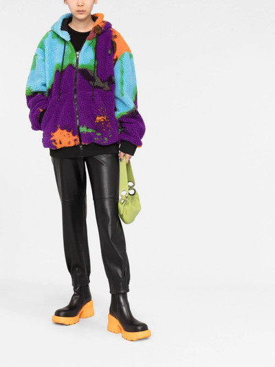 MSGM abstract-print fleece jacket outlook