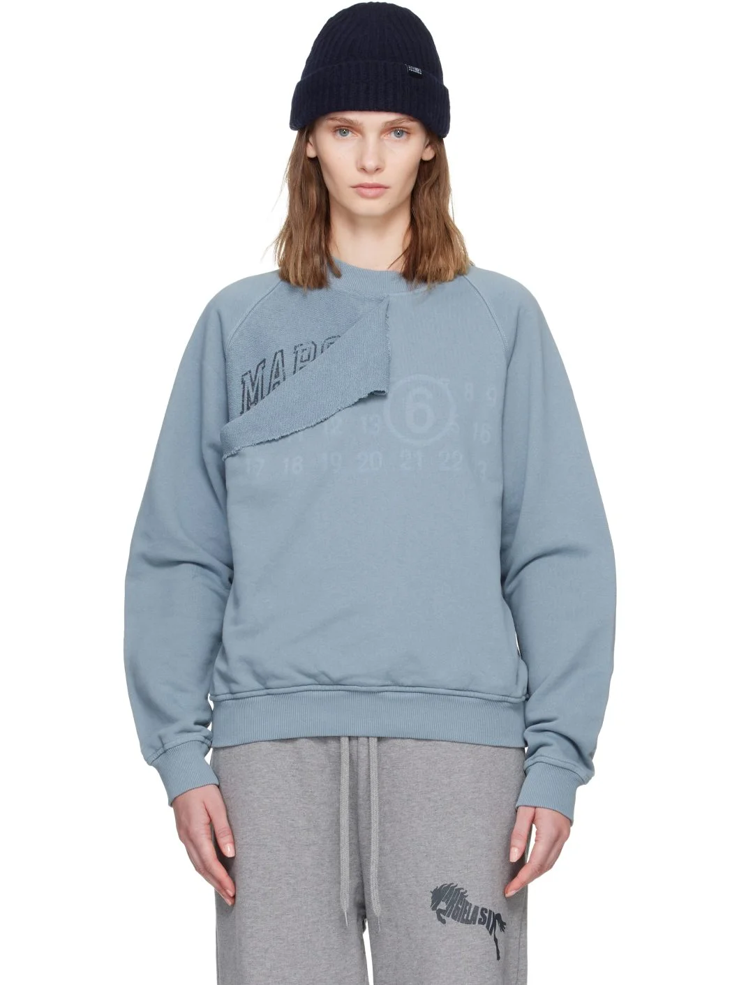 Blue Double Layer Sweatshirt - 1