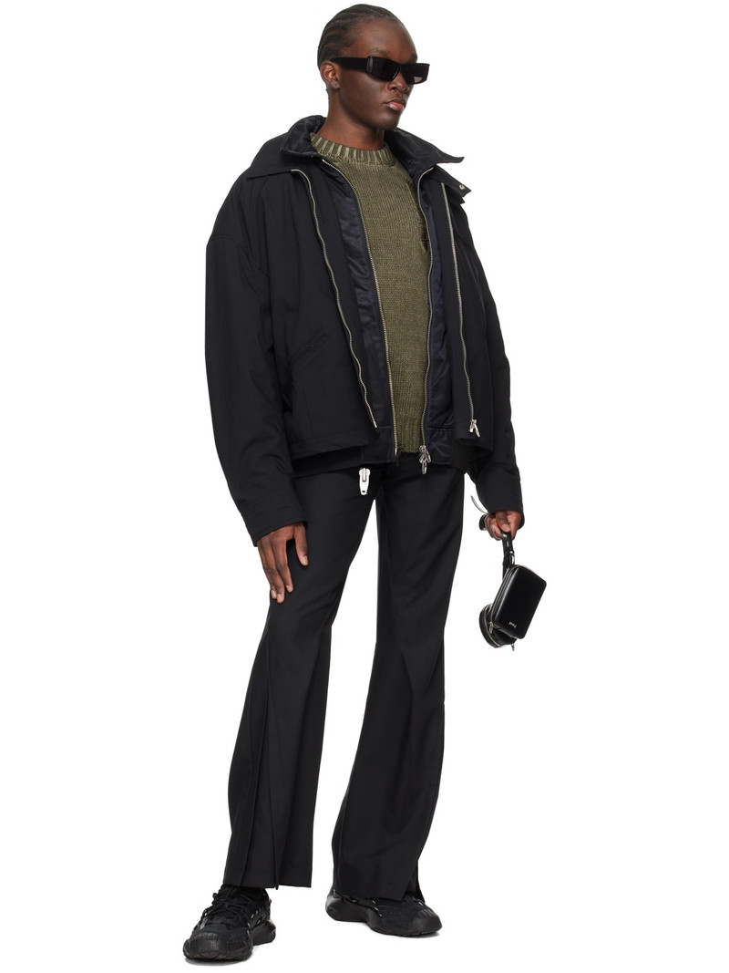 JUUN.J Black Zip Bomber Jacket outlook