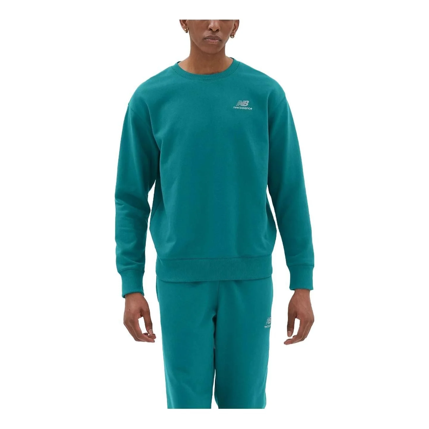 New Balance Unissentials French Terry Crewneck Sweatshirt Asia Sizing 'Vintage Teal' UT21501-VDA - 1