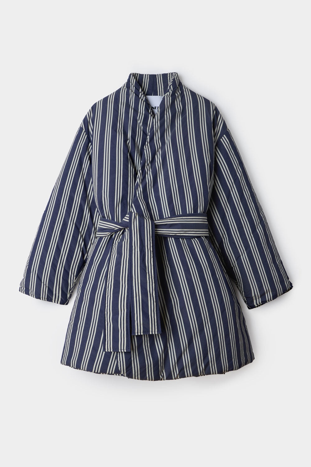 BLANKET COAT / off white & dark navy - 2