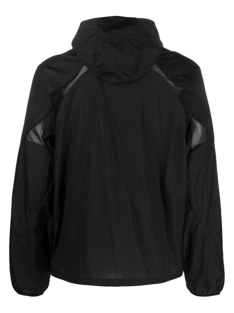 panelled zipped hooded jacket - 2