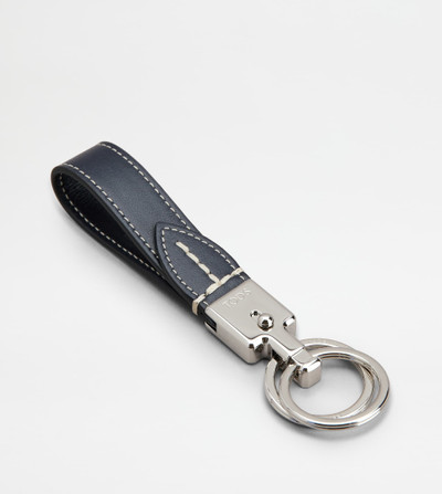 Tod's LEATHER KEY HOLDER - BLUE outlook