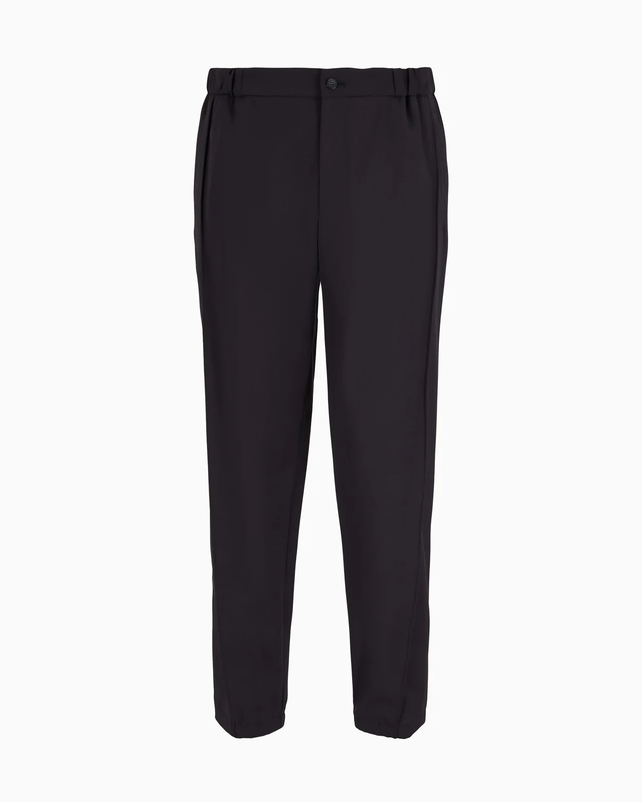 Natural stretch canvas trousers with elasticated cuffs - 1