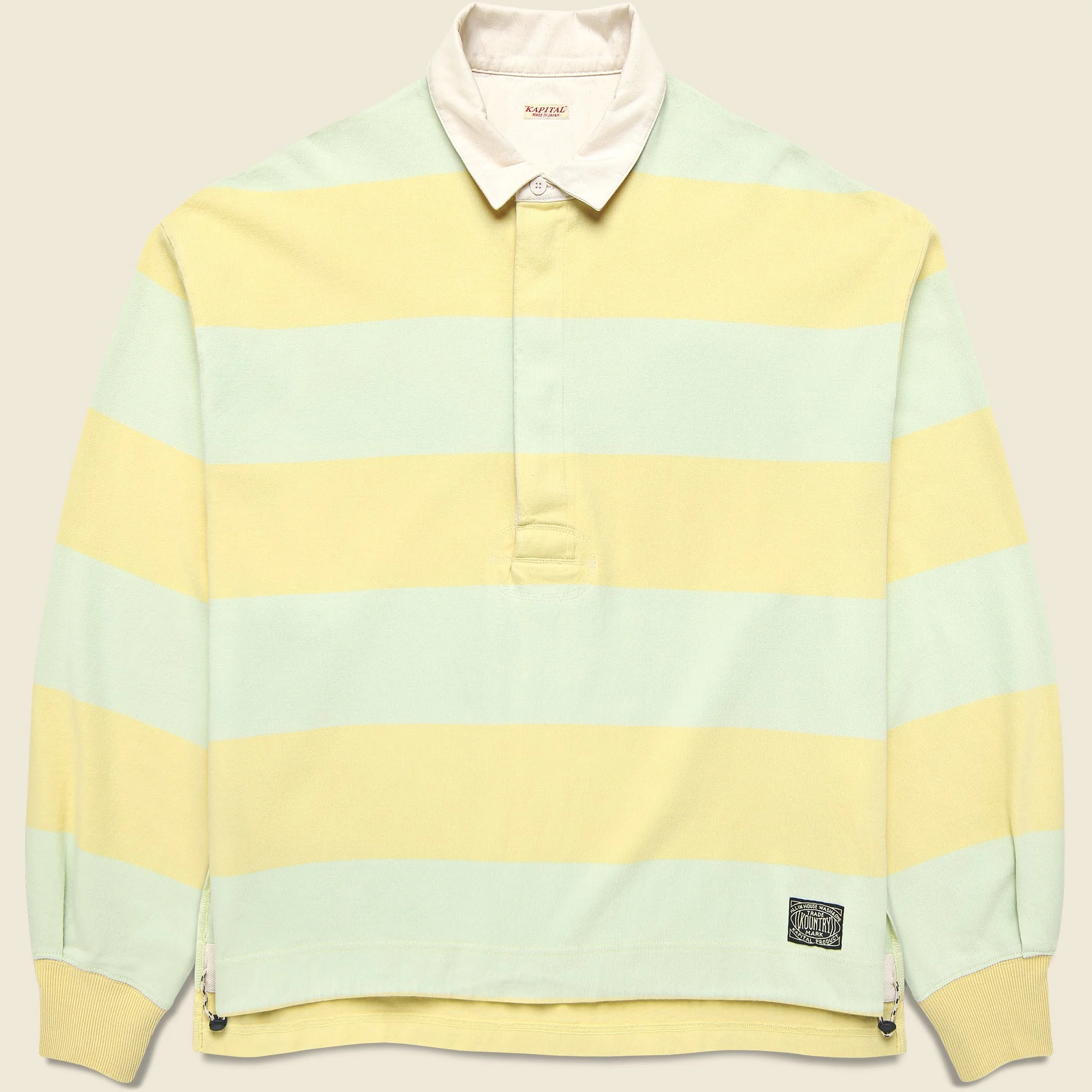Jail Stripe Rugger Shirt - Yellow/Green - 1