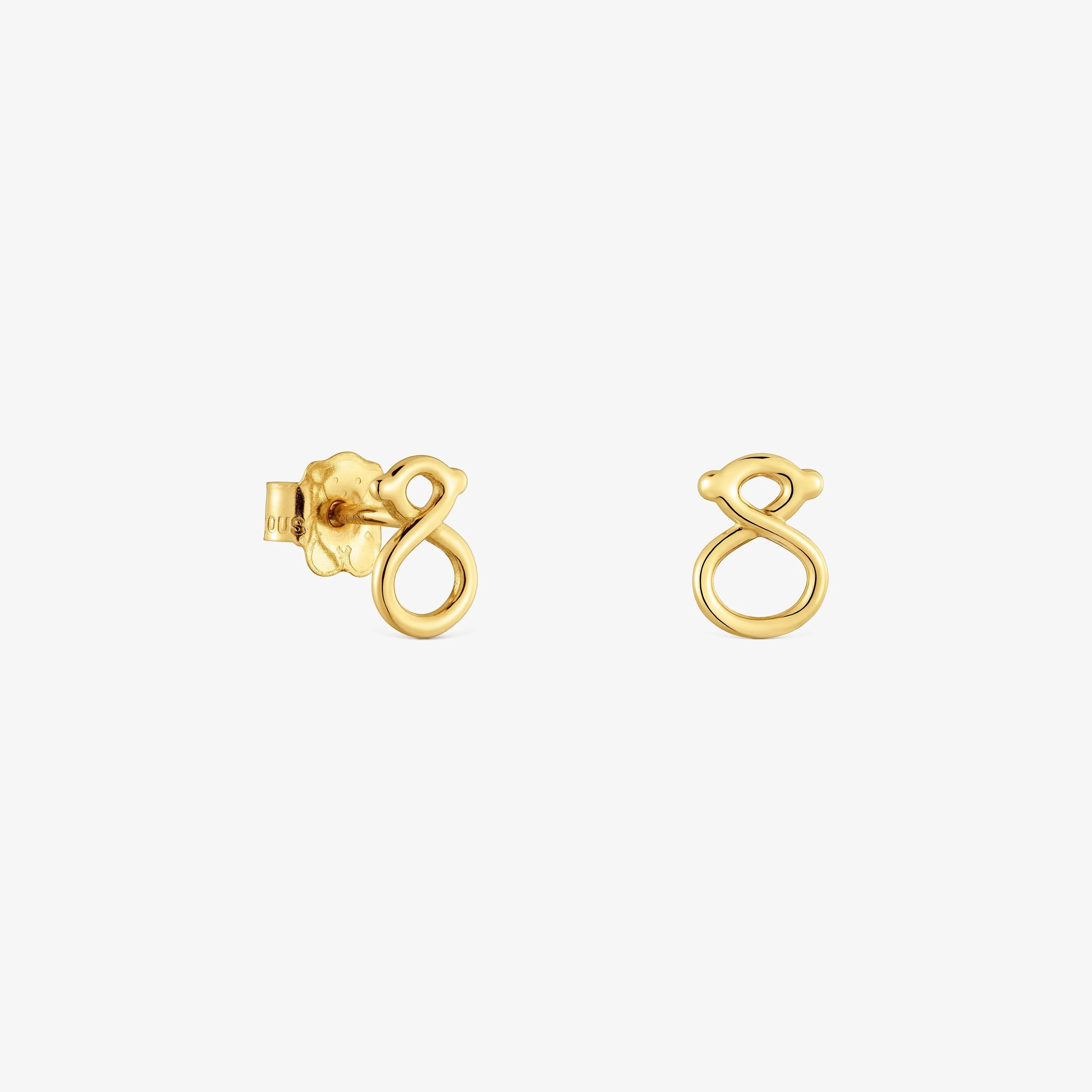 8 mm 9kt gold bear-motif Earrings TOUS Infinity - 1