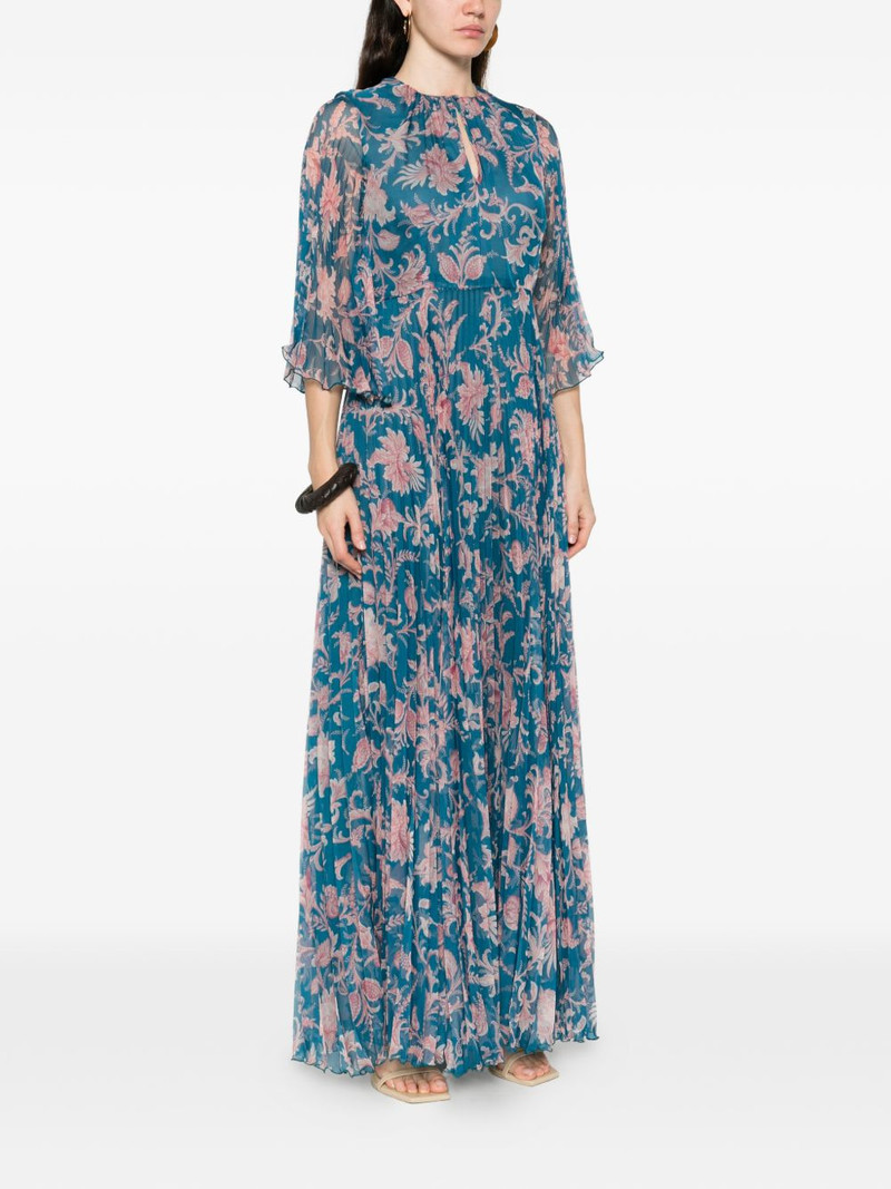 floral-pattern pleated dress 3