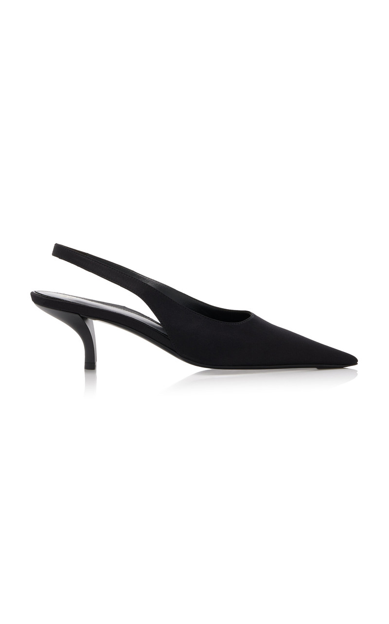 Satin Slingback Pumps black 1