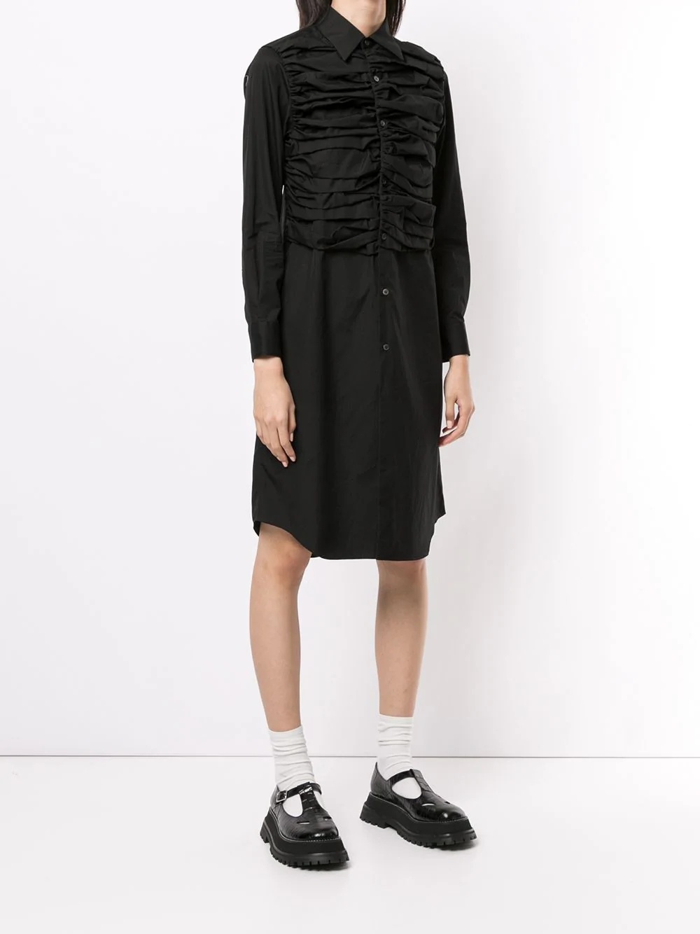 ruched shirt dress - 3