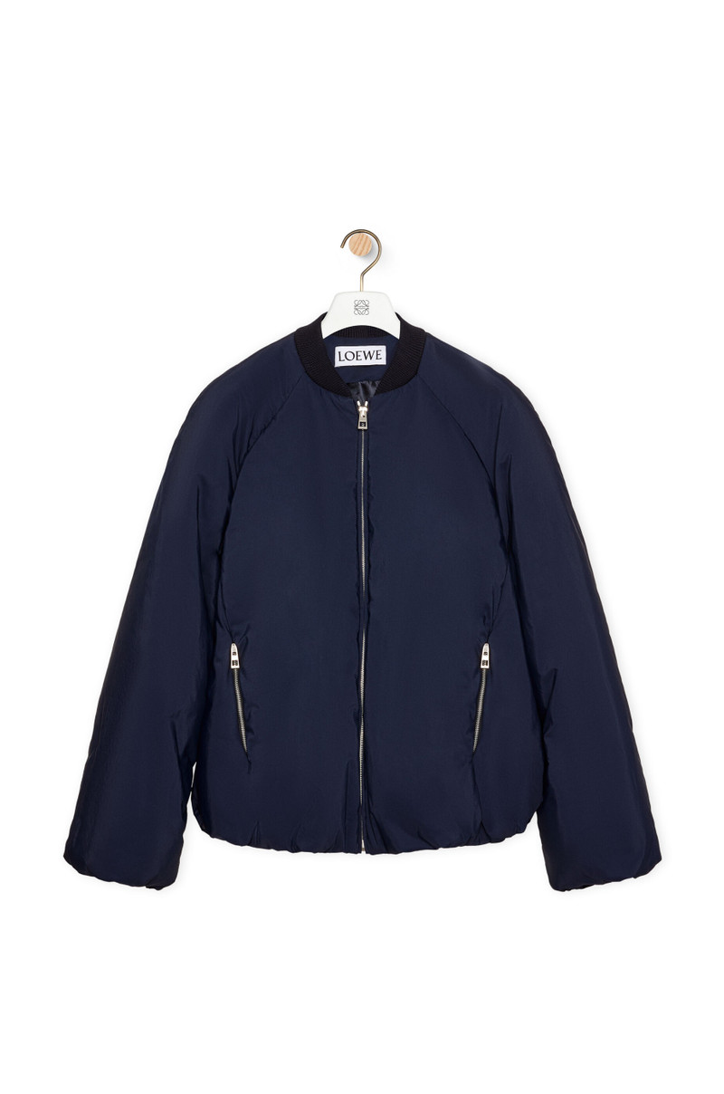 Padded bomber jacket in technical cotton 1