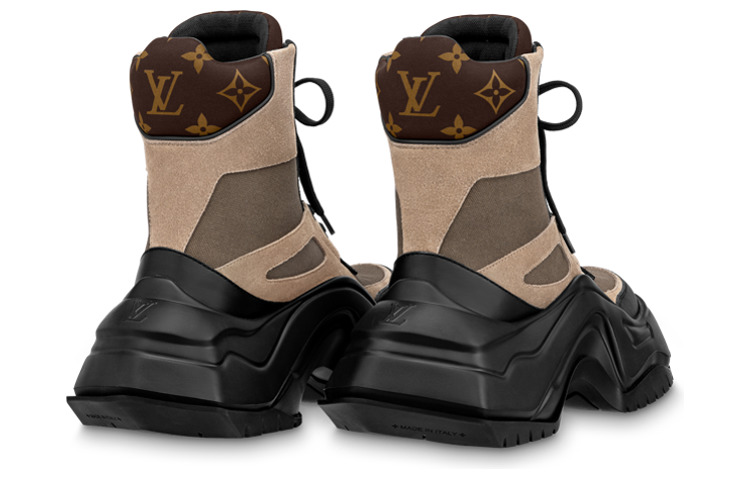 (WMNS) LOUIS VUITTON Archlight 2.0 Platform Ankle Sneakers 'Tan Black' 1ABI1F - 3
