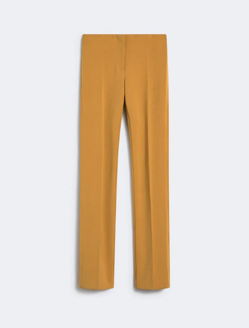 Low-rise stretch trousers - RUNWAY - OCHRE - 1
