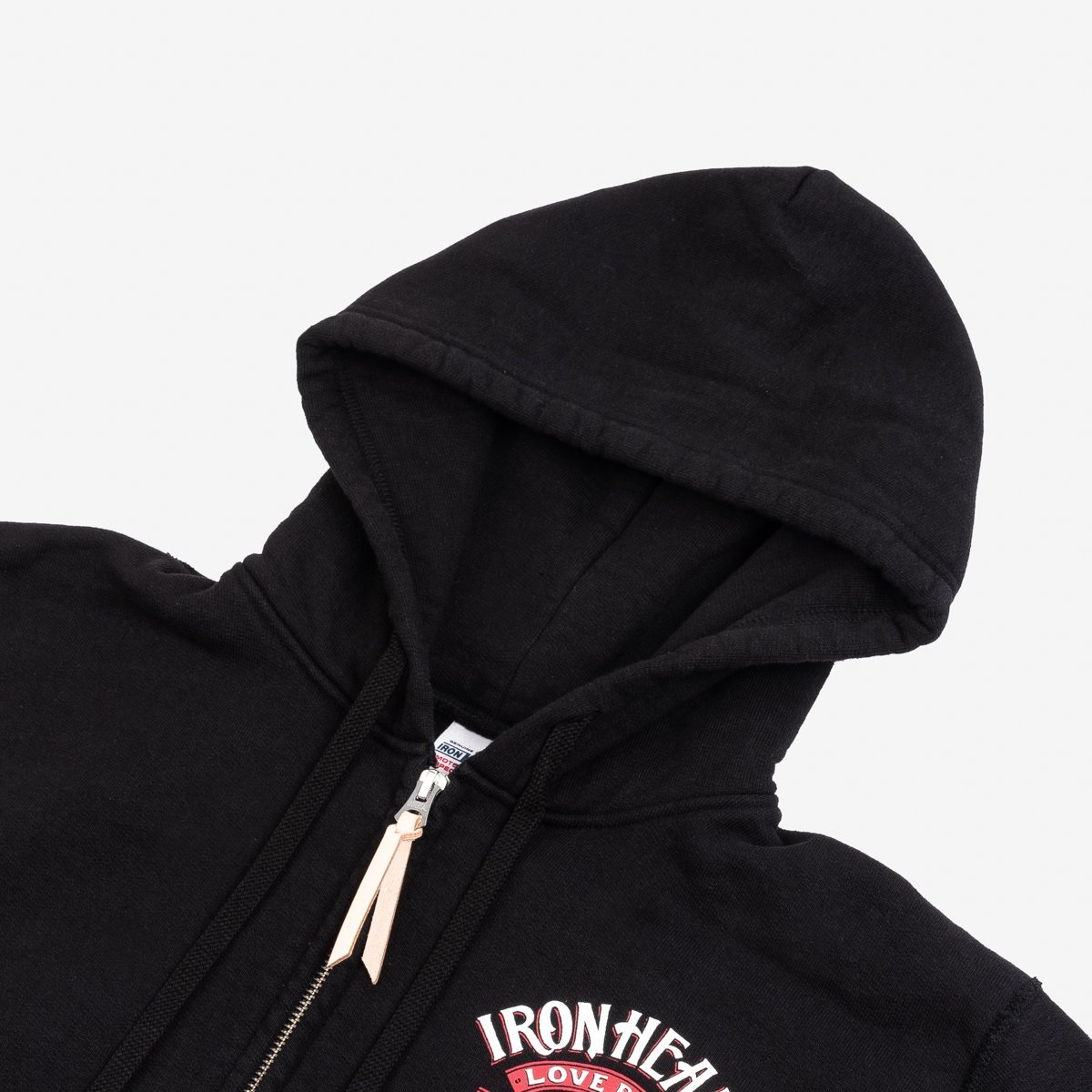 IHSW-66-BLK Printed 14oz Ultra Heavyweight Loopwheel Cotton Zippered Hoodie - Black - 6