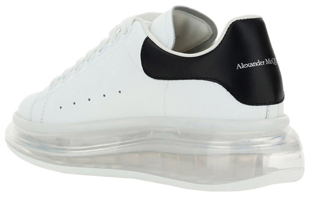 (WMNS) Alexander McQueen Oversized Transparent Sole Sneaker 'White Black' 611698WHX989061 - 4