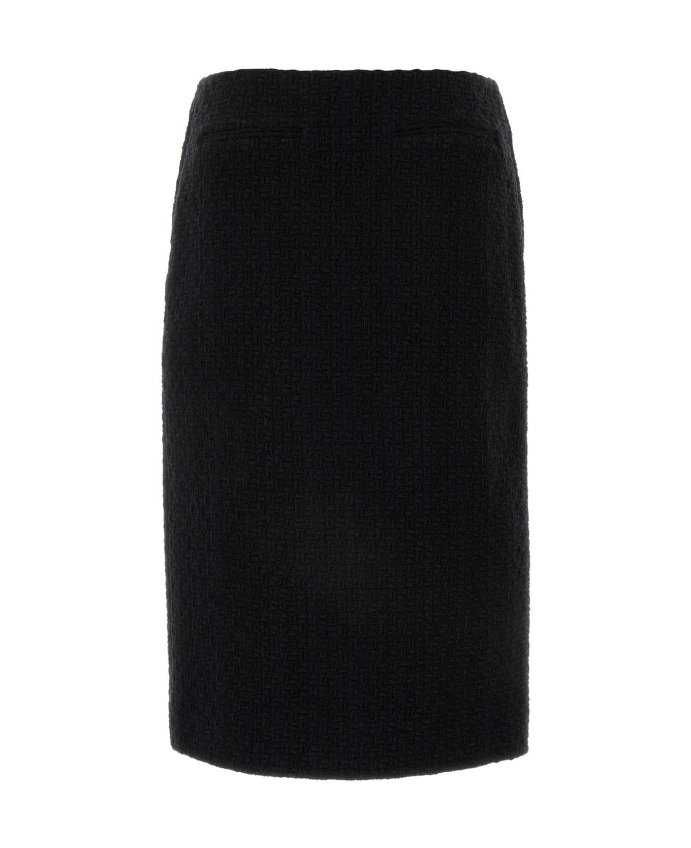 Black Tweed Skirt - 2