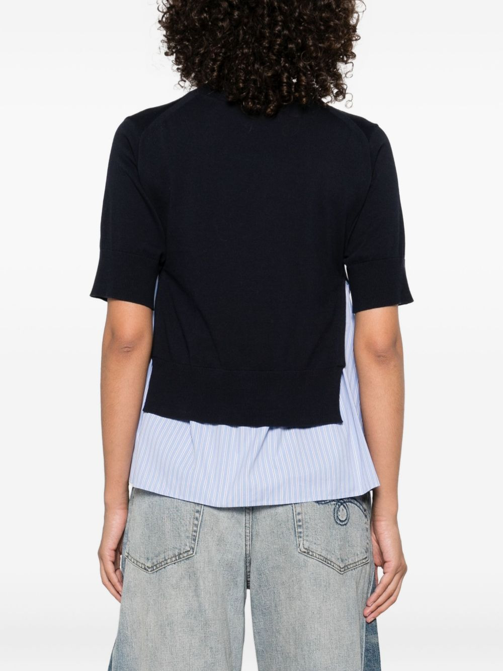 short-sleeve layered T-shirt - 4