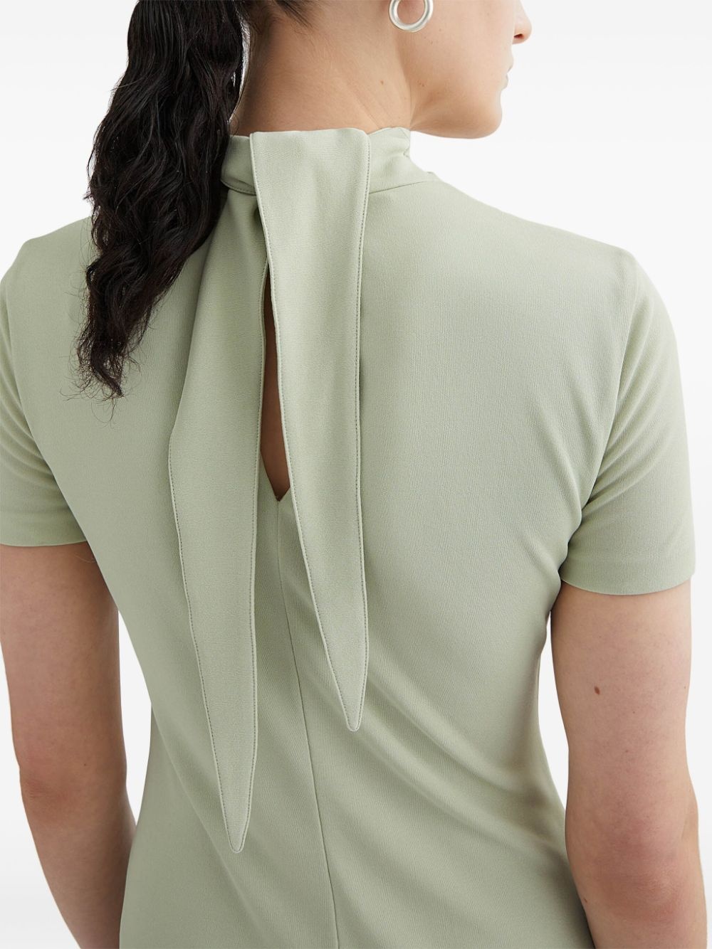 high-neck fluid midi dress - 4