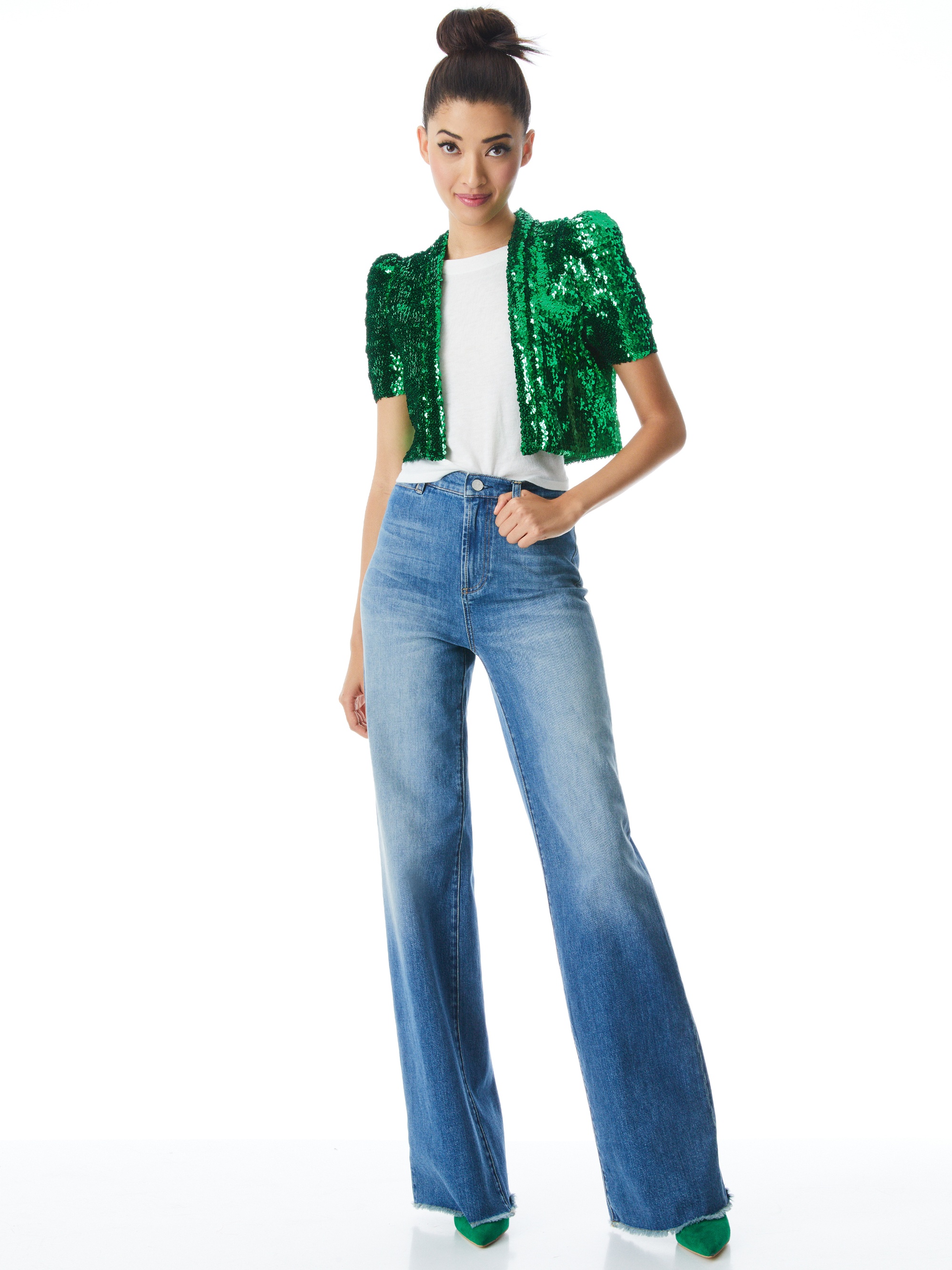 SHERRYL SEQUIN OPEN FRONT CARDIGAN - 5