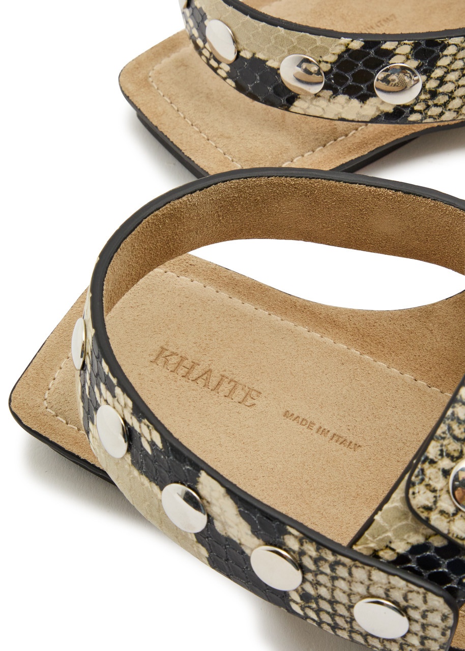 Khaite Boden Python-effect Leather Sandals - 4