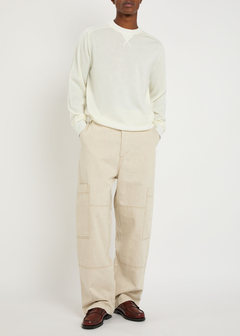 Jacquemus Le Carge De-nîmes Carre Barrel-leg Canvas Jeans - 4