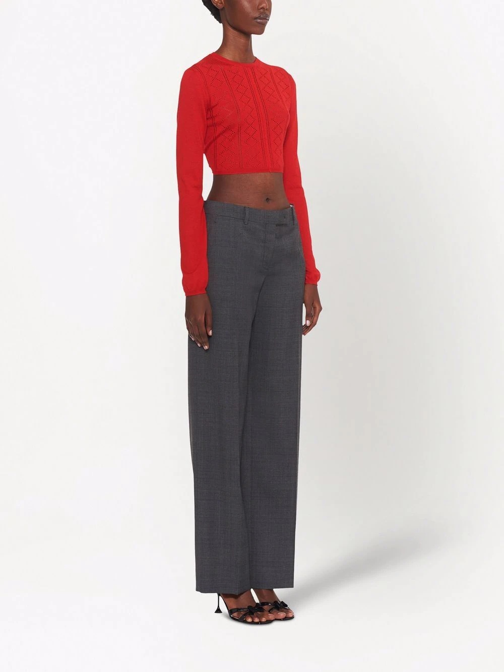 check-wool trousers - 3