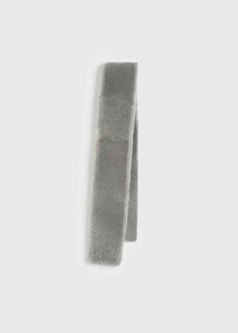 Shearling tuxedo scarf grey 5