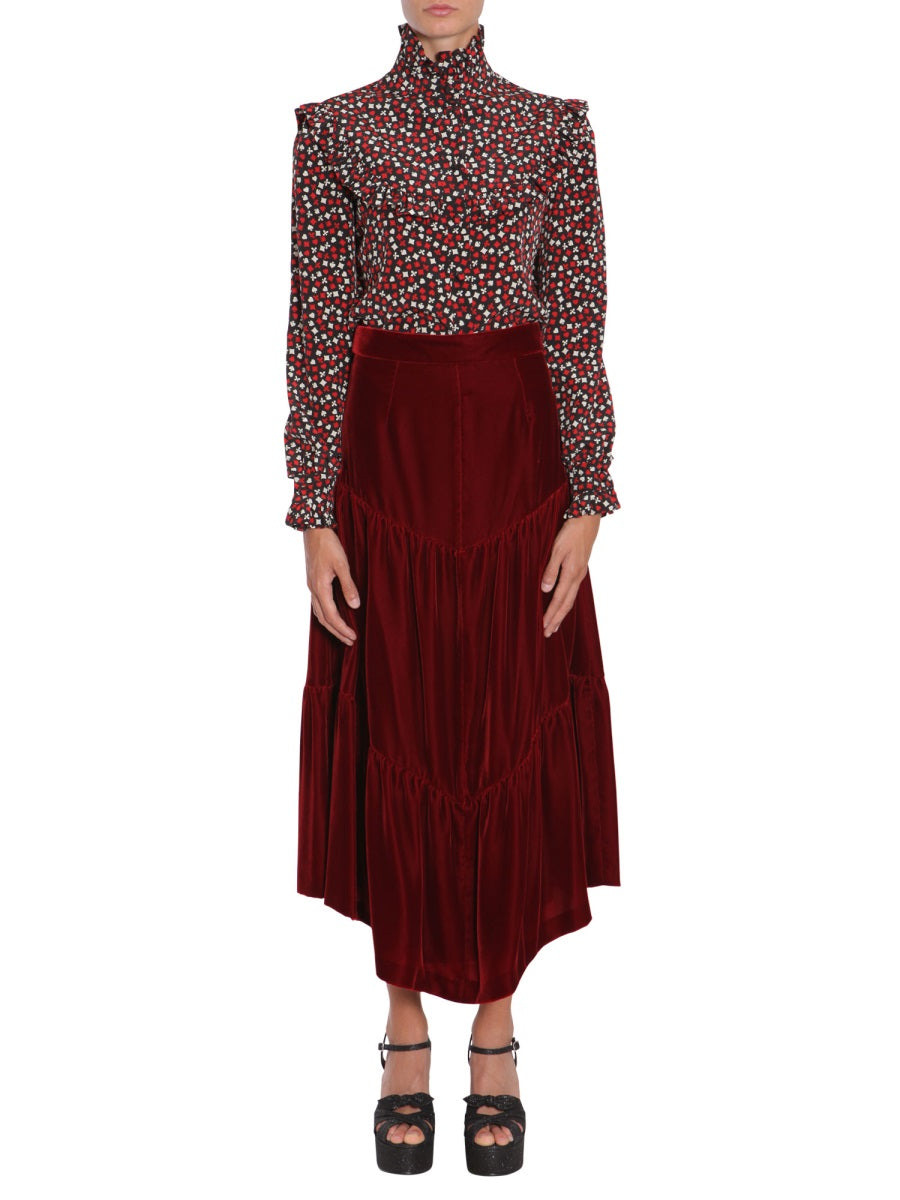 Saint Laurent Women Stand Up Collar Blouse - 2