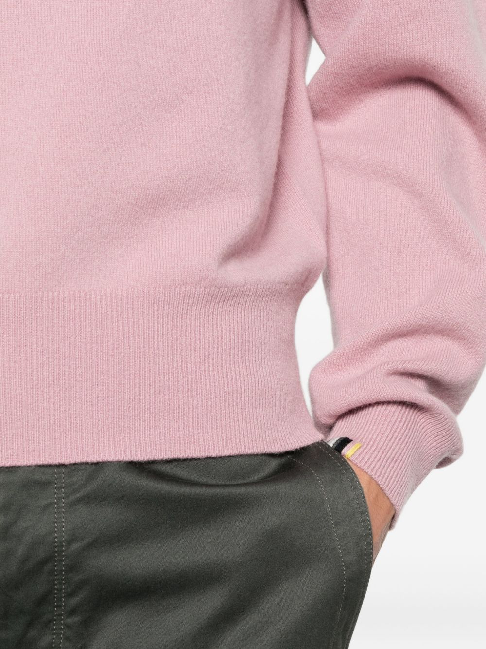 round-neck cashmere sweater - 5