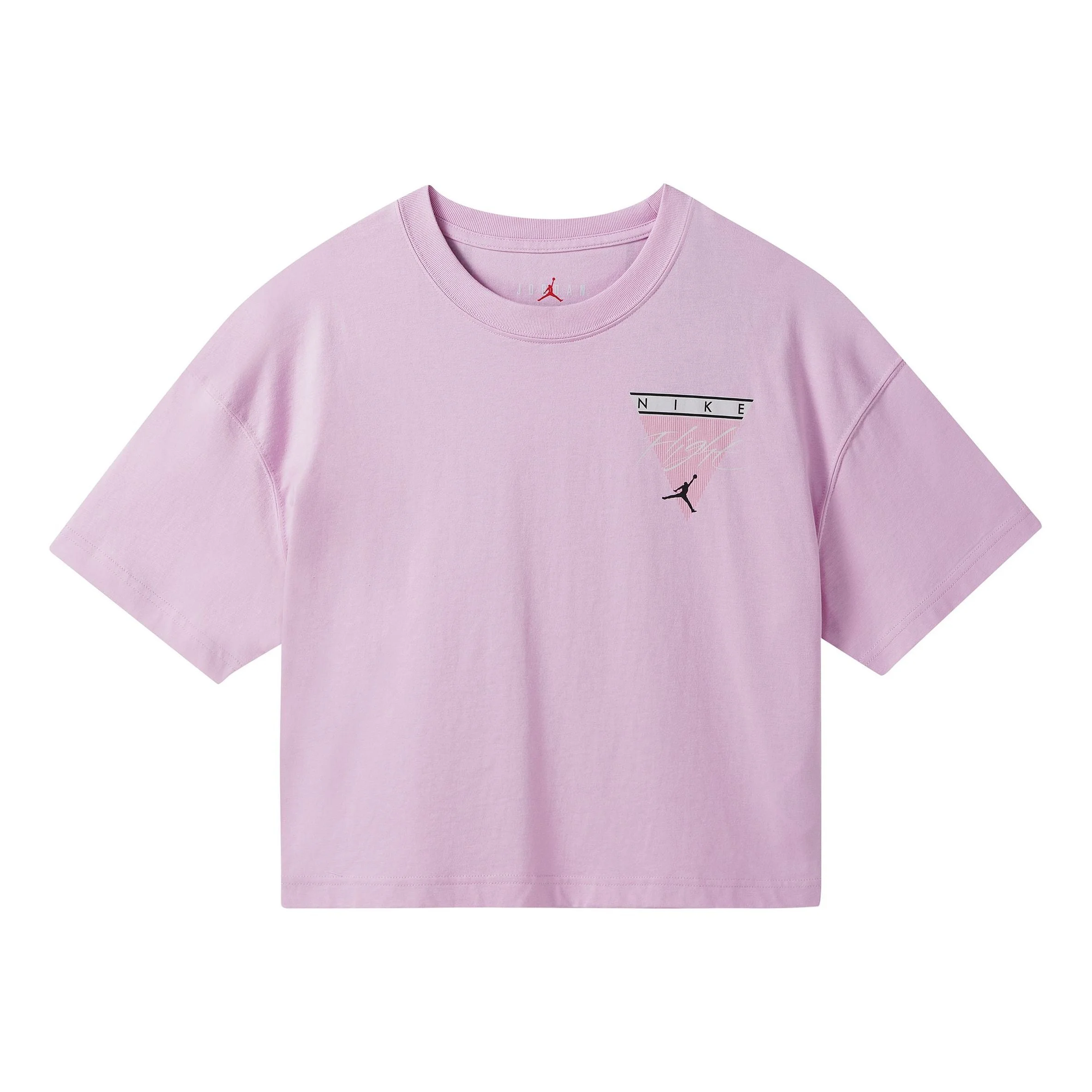 (WMNS) Air Jordan Essential Casual Sports Round Neck Short Sleeve Pink T-Shirt DC2154-676 - 1