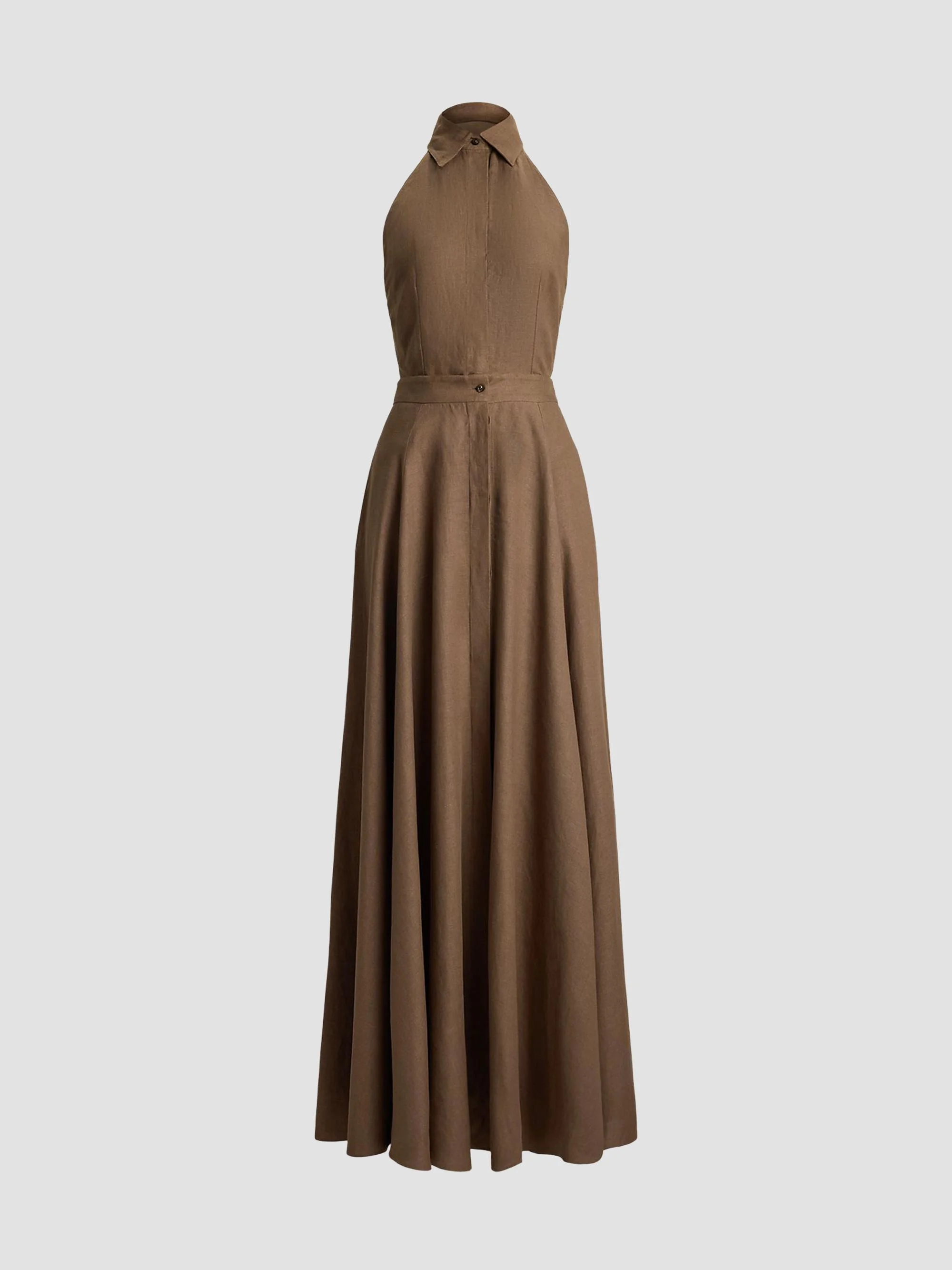 Women's Eldred Linen Day Dress - Portobello - 1