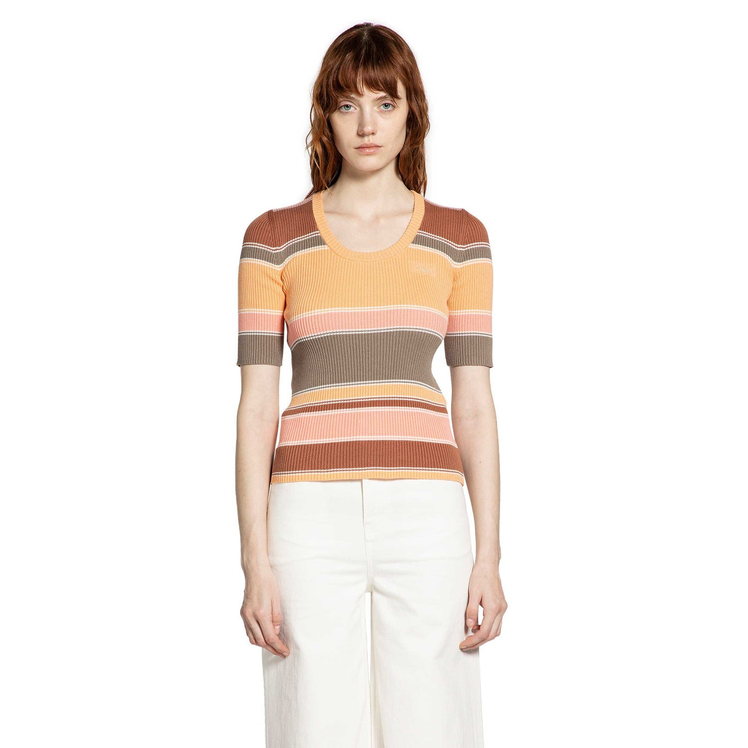 Striped Ribbed-knit Top - 7